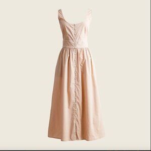 J Crew Button-front cotton poplin dress